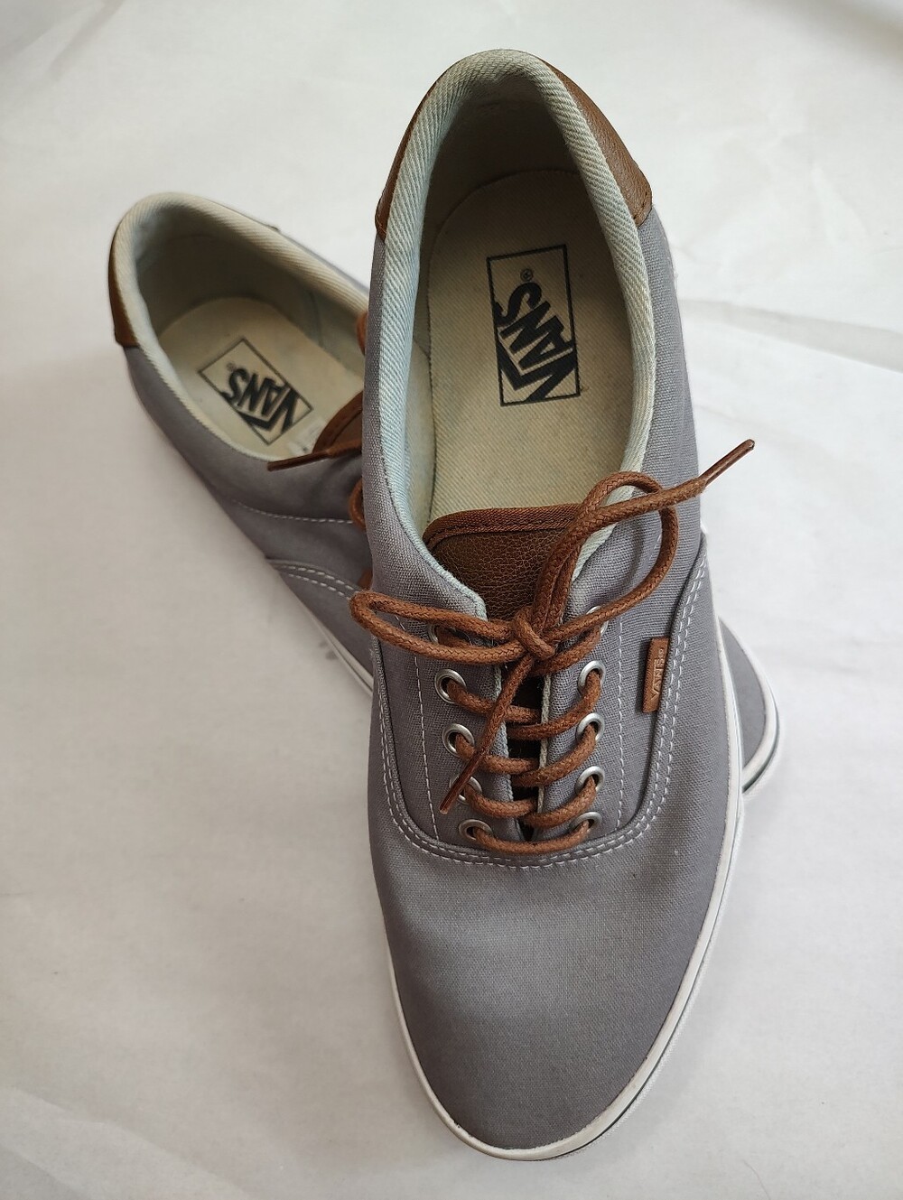Vans Era 59 Sneakers Unisex Frost Gray Brown C&L Mens 12 Exc Used Condition